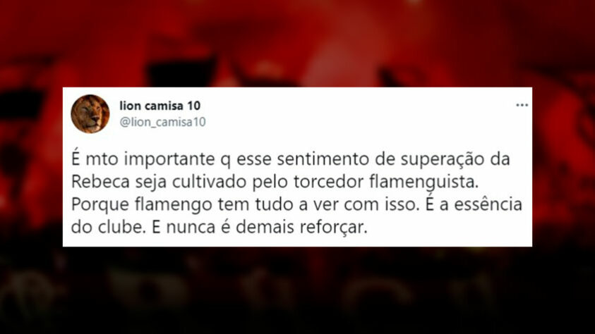 Torcedores do Flamengo foram às redes sociais após prata de Rebeca Andrade em Tóquio