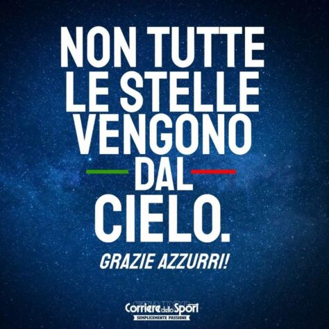 O jornal italiano "Corriere Dello Sport" agradeceu à Azzurra pela conquista.