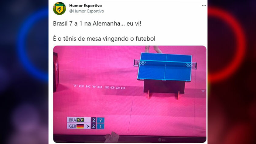 Olimpíadas de Tóquio: internautas fazem memes e piadas com 7 a 1 do Brasil sobre Alemanha no tênis de mesa