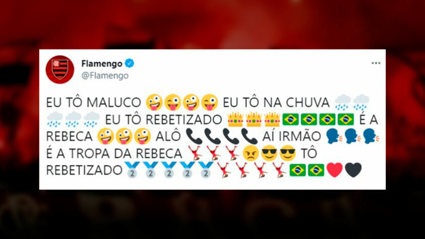 "Eu tô Rebetizado!" - Flamengo brinca nas redes sociais após prata de Rebeca Andrade nas Olimpíadas