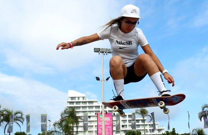 Pâmela Rosa é uma das principais apostas do Brasil no skate, modalidade que fará sua estreia no programa olímpico. Ela compete na modalidade street