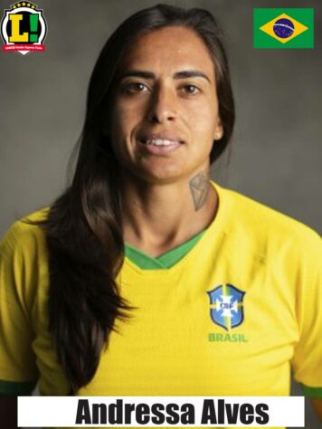 Andressa Alves - 7,5 - Entrou bem no segundo tempo, sofreu pênalti no fim, e ela mesmo foi para a cobrança para fazer o quarto gol brasileiro.