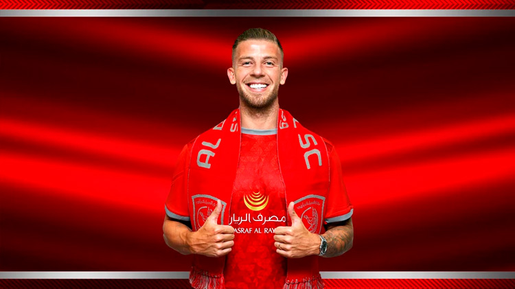 FECHADO - O Tottenham confirmou a saída do zagueiro belga Toby Alderweireld para o Al Duhail, do Qatar.