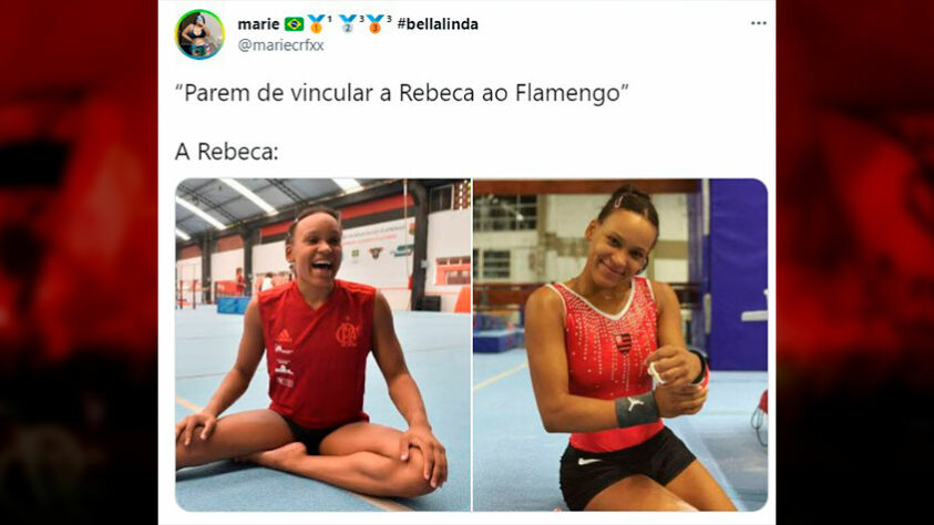 Torcedores do Flamengo foram às redes sociais após prata de Rebeca Andrade em Tóquio