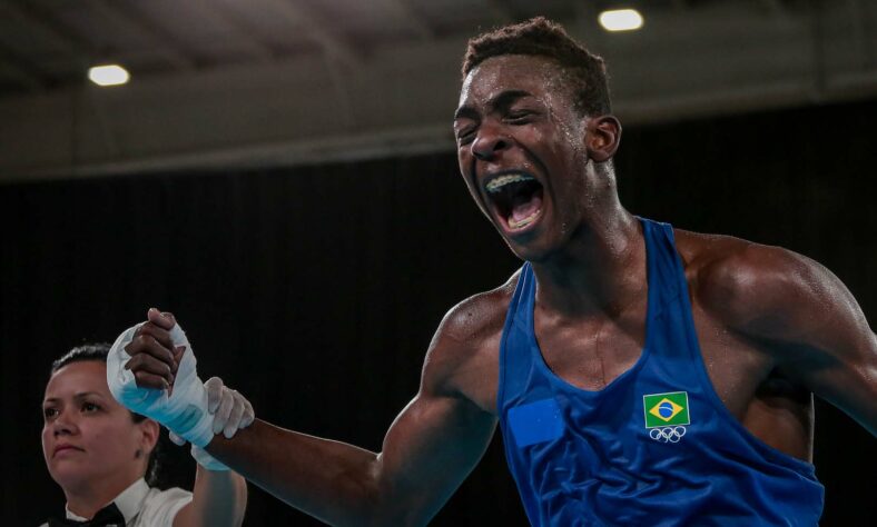 Keno Machado: o pugilista de 21 anos é uma das esperanças do boxe brasileiro. Na Olimpíada, parou nas quartas. No Pan de 2019, foi prata. 