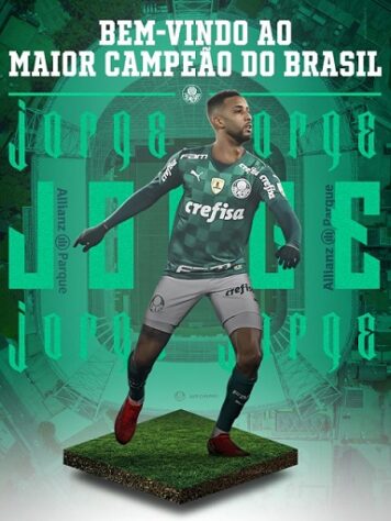 Jorge - Clube atual: Palmeiras - Clube anterior: Mônaco - Posição: Lateral-esquerdo - Idade: 25 anos