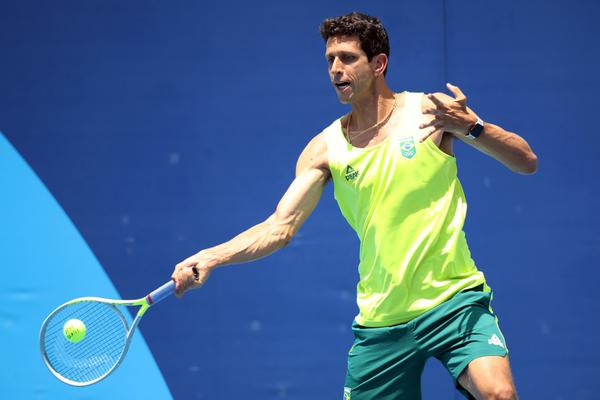 Marcelo Melo e sua dupla foram vencidos pelos croatas no torneio de duplas.