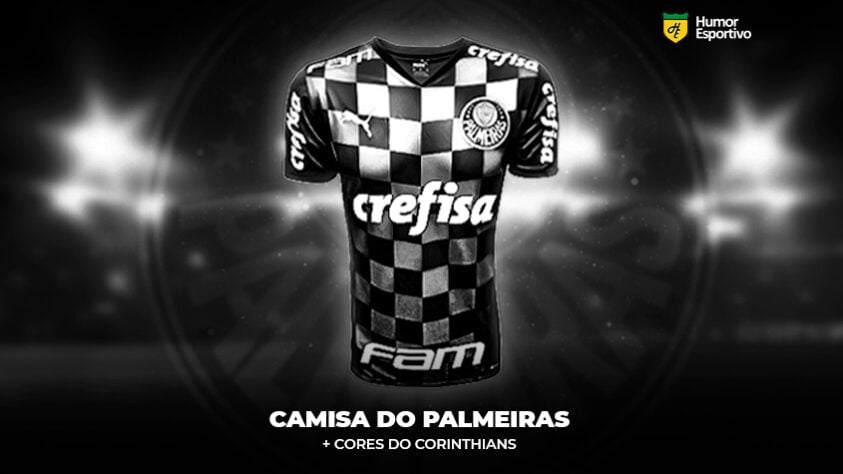Polêmica no uniforme: a camisa do Palmeiras com as cores do Corinthians