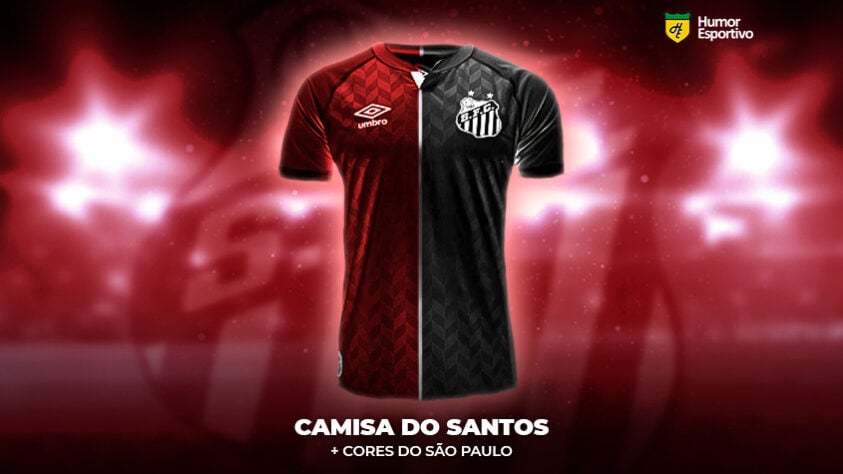 Polêmica no uniforme: a camisa do Santos com as cores do São Paulo