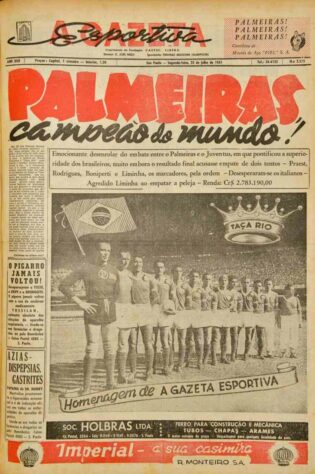 1º título internacional do Palmeiras - Copa Rio de 1951.