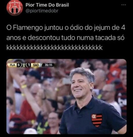 Brasileirão: os melhores memes da goleada do Flamengo por 5 x 1 diante do São Paulo