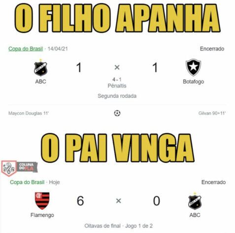 Copa do Brasil: os melhores memes de Flamengo 6 x 0 ABC-RN