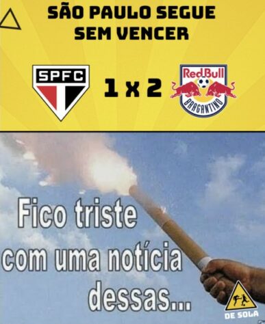 Brasileirão: São Paulo perde por 2 a 1 para o RB Bragantino e é alvo de memes nas redes sociais