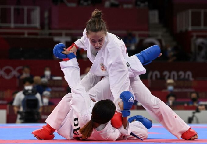 KARATÊ - Na categoria kumite (até 61kg), a sérvia Jovana Prekovic conquistou a medalha de ouro. A chinesa Yin Xiaoyan ficou com a prata. Já a medalha de bronze ficou com a turca Merve Coban e a egípcia Giana Lotfy. 