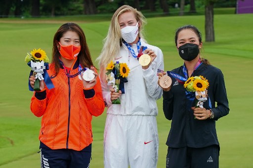 GOLFE - Nelly Korda, dos Estados Unidos, conquistou a medalha de ouro da modalidade. Inami Mone, do Japão, ficou com a prata, enquanto Lydia Ko, da Nova Zelândia, fechou o pódio.