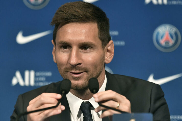 Apresentação de Lionel Messi no Paris Saint-Germain.