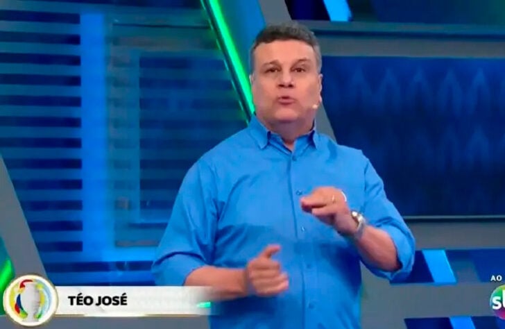 Téo José (SBT): "Não acho que tenha favorito, os três brasileiros na Libertadores estão em igualdade. São grandes elencos, ótimos treinadores e experiência. Favoritismo só do Flamengo na semifinal, que pode definir sua classificação no primeiro jogo."