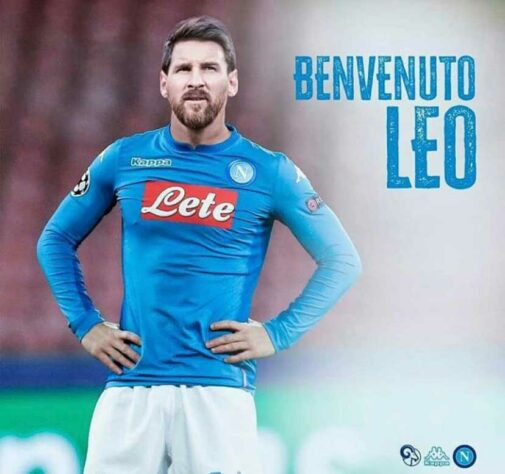 Após saída do Barcelona, montagens na web colocam Lionel Messi em outros clubes - Napoli.