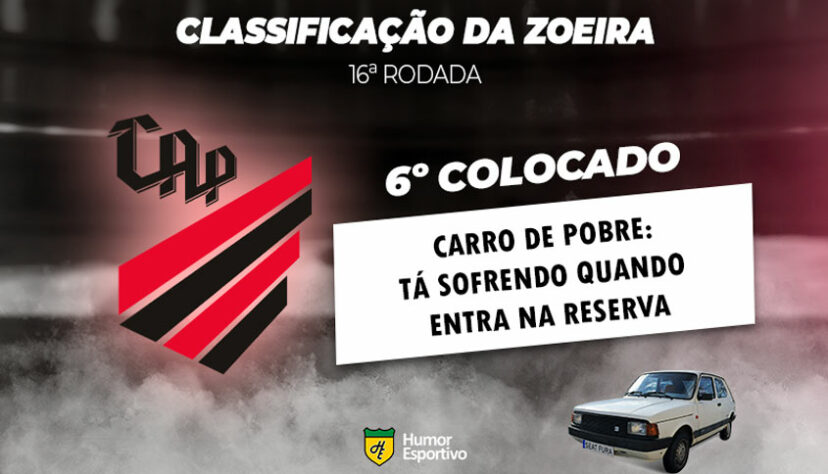 Brasileirão: a Classificação da Zoeira do Humor Esportivo após os jogos da 16ª rodada