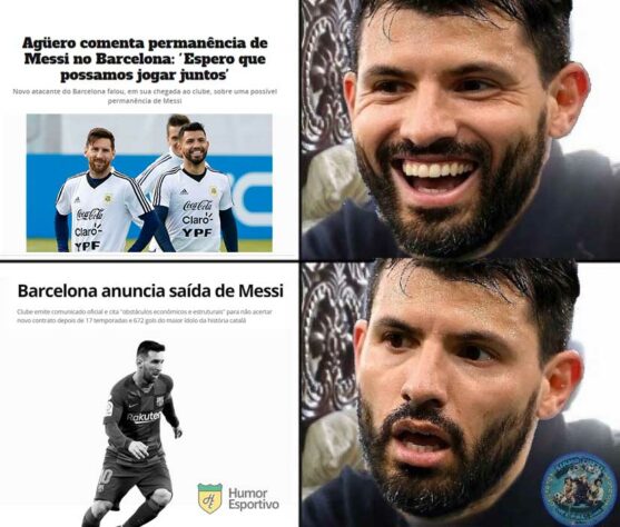 Barcelona não renova com Lionel Messi e web faz memes com o recém-contratado Kun Aguëro