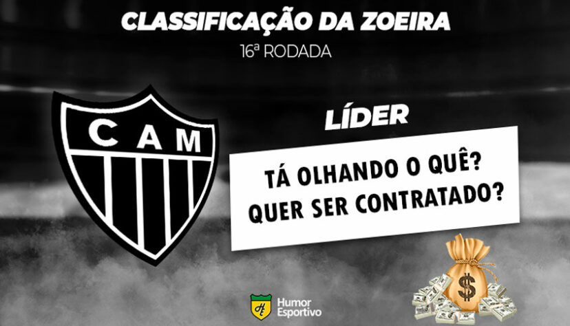 Brasileirão: a Classificação da Zoeira do Humor Esportivo após os jogos da 16ª rodada