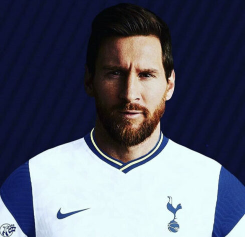 Após saída do Barcelona, montagens na web colocam Lionel Messi em outros clubes - Tottenham.