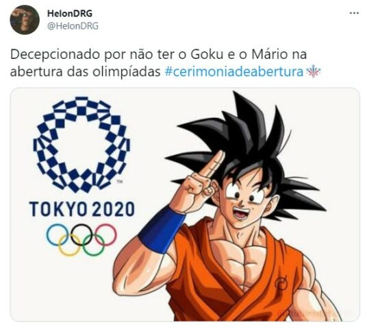 Os brasileiros sentiram falta de alguns personagens japoneses na Cerimônia de Abertura, tais como Goku e Pikachu.