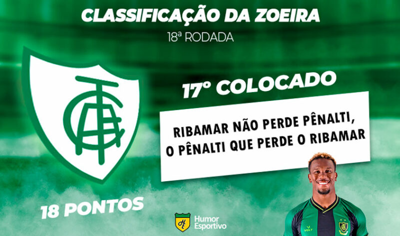 Brasileirão: a Classificação da Zoeira do Humor Esportivo após os jogos da 18ª rodada