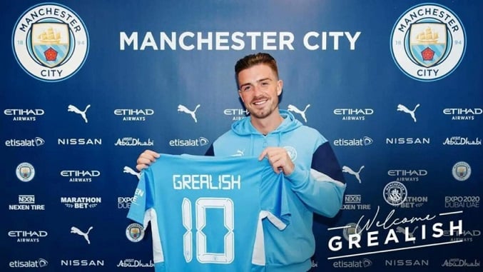 Manchester City: Jack Grealish (25 anos) - Posição: meia - Valor de mercado: 65 milhões de euros.