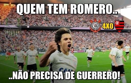 03/07/2016 - Pelo Campeonato Brasileiro, o Flamengo sofreu uma goleada por 4 a 0 para o Corinthians, com direito a dois gols de Romero.