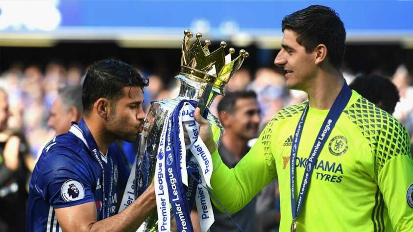 Diego Costa e Courtois: jogaram juntos no Atlético de Madrid e no Chelsea.