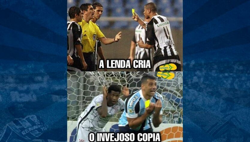 Torcedores relembraram a icônica cena com o zagueiro André Luís, que em 2008 arrancou o cartão da mão do árbitro em duelo do Botafogo contra o Estudiantes.