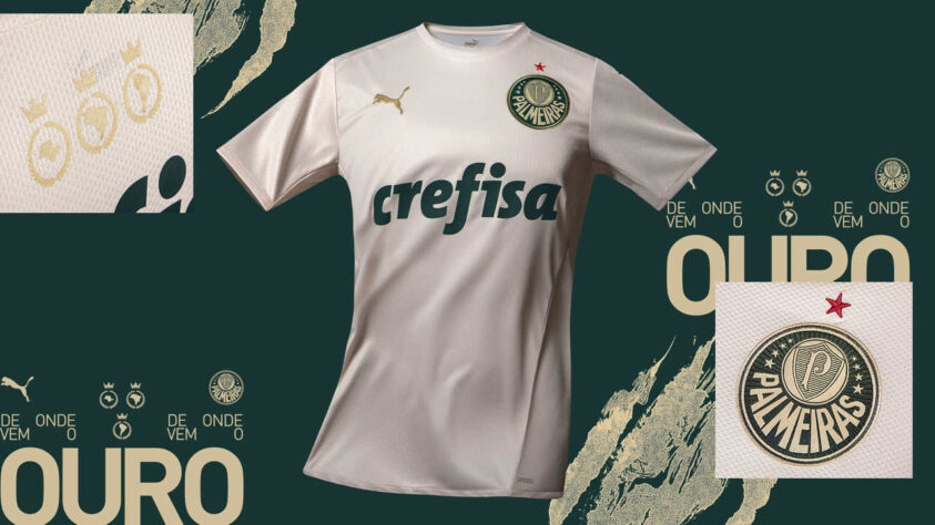 PALMEIRAS - Uniforme para 2021/22 celebra a tríplice coroa do Alviverde em 2020.