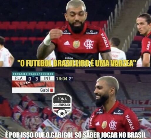 Várzea? Em memes, torcedores brincam com Gabigol após expulsão contra o Internacional