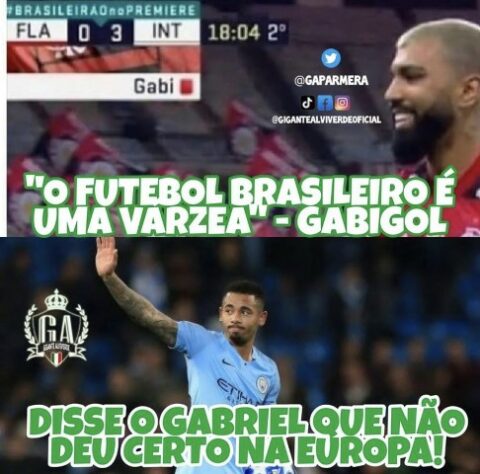 Várzea? Em memes, torcedores brincam com Gabigol após expulsão contra o Internacional