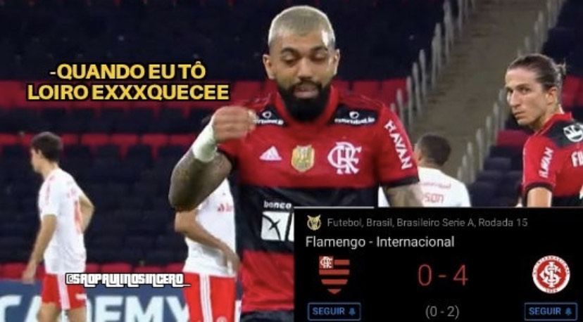 Várzea? Em memes, torcedores brincam com Gabigol após expulsão contra o Internacional