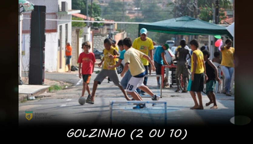 Golzinho: Modalidade disputada no asfalto, descalço e com a regra básica de 2 gols ou 10 minutos