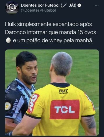 Hulk e Daronco: Encontro já havia acontecido em Atlético-MG x São Paulo e também virado pauta para os memes.