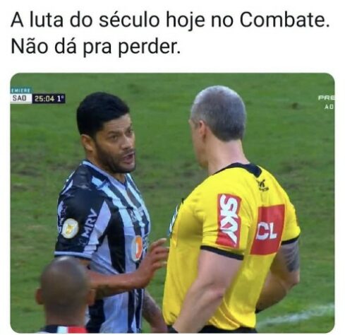 Hulk e Daronco: Encontro já havia acontecido em Atlético-MG x São Paulo e também virado pauta para os memes.
