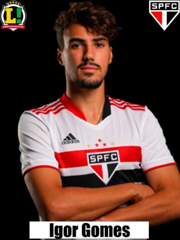 Igor Gomes: 5,5 - Participou de um cruzamento importante para Calleri no primeiro tempo, porém faltou um pouco mais de participação e velocidade em campo. Rendimento ofuscado.