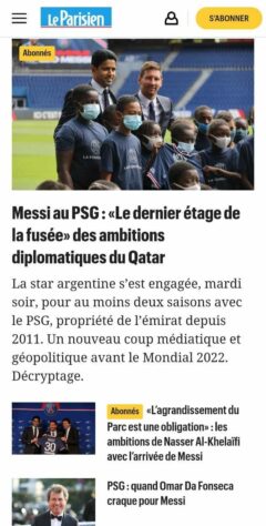 Le Parisien (França) comenta as ambições de Nasser Al-Khelaifi em montar um elenco forte com o PSG.