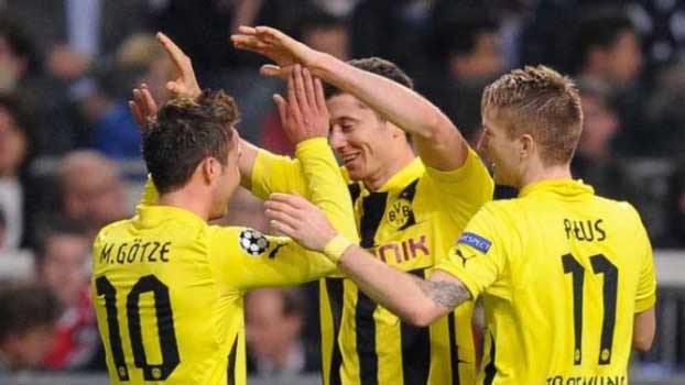 Lewandowski e Mario Götze: jogaram juntos no Borussia Dortmund e Bayern de Munique.