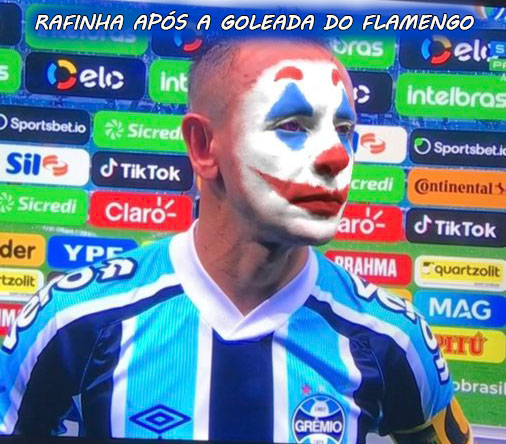 Rafinha sofre com memes após derrota do Grêmio por 4 a 0 para o Flamengo pela Copa do Brasil