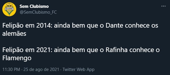 Rafinha sofre com memes após derrota do Grêmio por 4 a 0 para o Flamengo pela Copa do Brasil