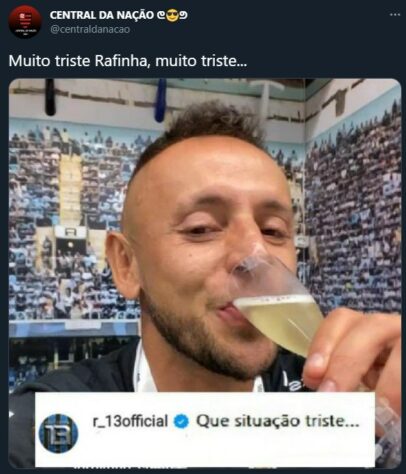 Rafinha sofre com memes após derrota do Grêmio por 4 a 0 para o Flamengo pela Copa do Brasil