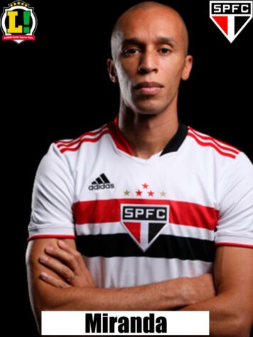 Miranda: 6,0 -  Não conseguiu reagir na defesa do primeiro gol do Ayacucho, porém, foi responsável pelo segundo gol do São Paulo, marcado de cabeça.