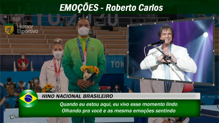 Olimpíadas de Tóquio: Já que o pódio é o momento máximo de emoções dos atletas, que tal "Emoções" cantada pelo Rei Roberto Carlos?