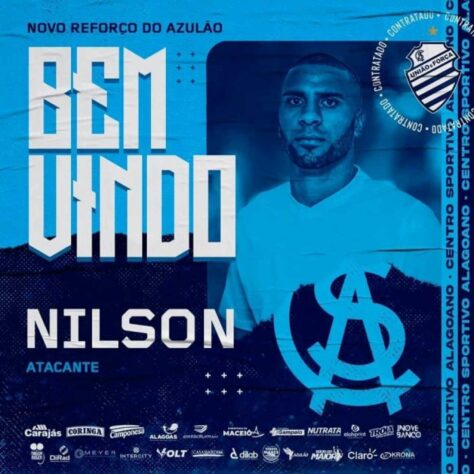 FECHADO - O CSA anunciou, nesta quinta-feira (19), mais um reforço para o seu elenco pensando na segunda parte da Série B do Campeonato Brasileiro, o centroavante Nilson. O tempo do acordo entre as partes não foi oficialmente divulgado.