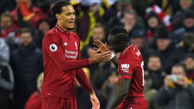 Sadio Mané e Van Dijk: jogaram juntos no Southampton e no Liverpool.