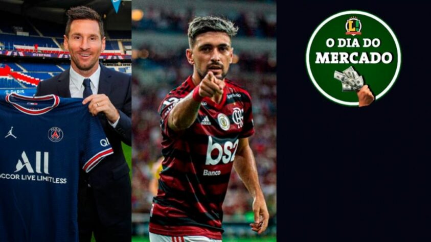 O que já era esperado finalmente foi oficializado: o PSG anunciou a chegada de Lionel Messi ao clube. No Brasil, dirigente do Flamengo fala sobre uma possível renovação com Arrascaeta. O dia foi agitado no mercado da bola! Saiba tudo aqui, no resumo do vaivém!